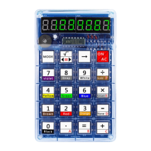 DIY Calculator Kit LED Display Electronic Making with Battery SMD Soldered for Solder Project B