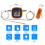 Double Needle Food Thermometer Kitchen Baking Touch Digital Display Probe Type Meat Barbecue 6