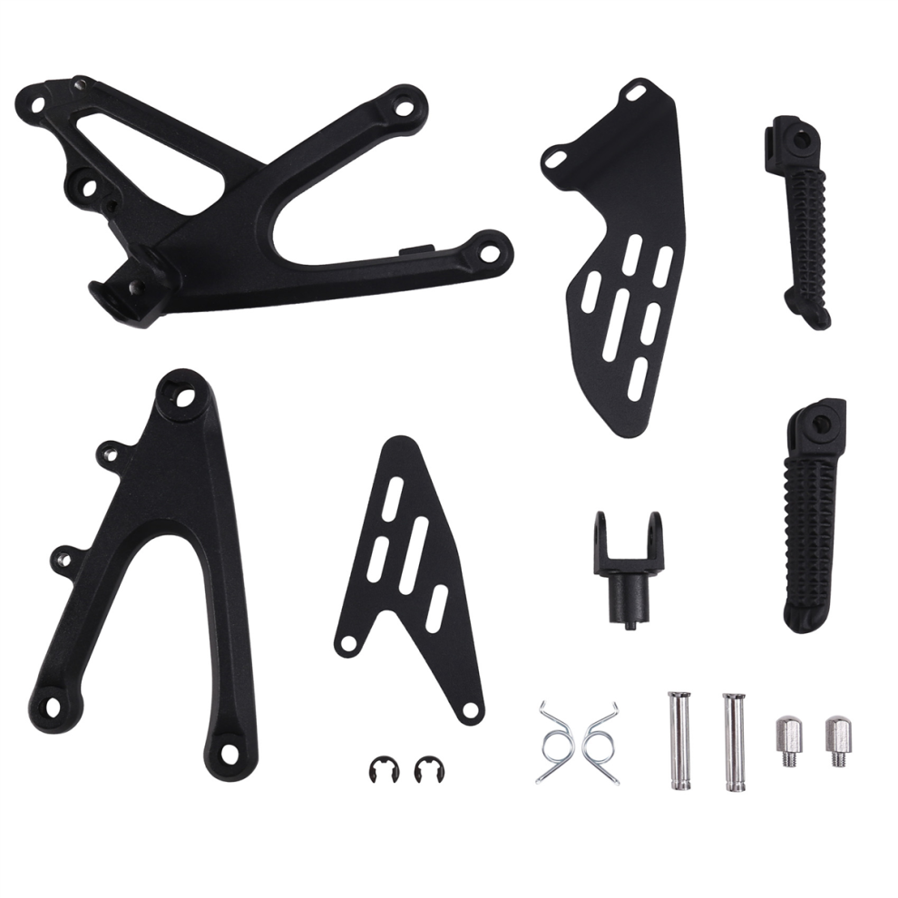 Motorcycle Front Rider Footrest Foot Pegs Footpegs Rearset Brackets For Yzf R1 1000 2007 2008 Black 4851371797282