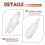 Front Headlight Lens Covers for E92 E93 Coupe Convertible M3 2006 -2010 Clear Headlamp Cover Shell Left 6