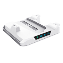 For PRO/PS5Slim/ Console Cooling Stand Charging Station Dock Controller Storage Rack with Fan B