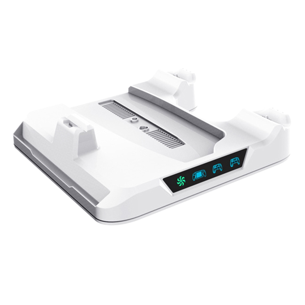 For Pro/Ps5slim/ Console Cooling Stand Charging Station Dock Controller Storage Rack With Fan B Light 4851371700794