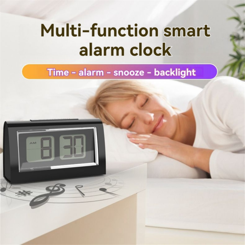 Desk Clock Large Digital Battery Powered Decorative Flip Alarm Suitable for Office Dormitory Bedside 2