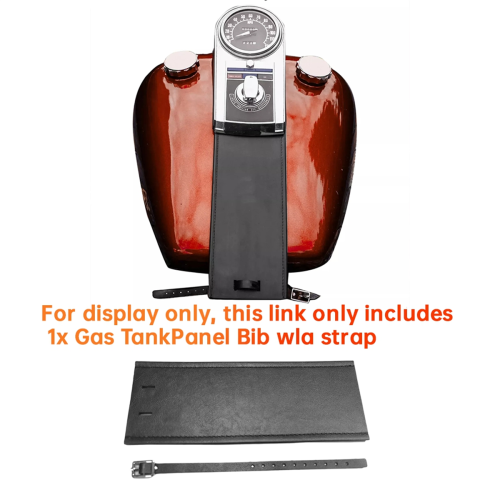 Motorcycle-Gas Tank Pad Panel Bib PU Leather for Pre 1999 Models with Split & Square Bottom Dashs 2