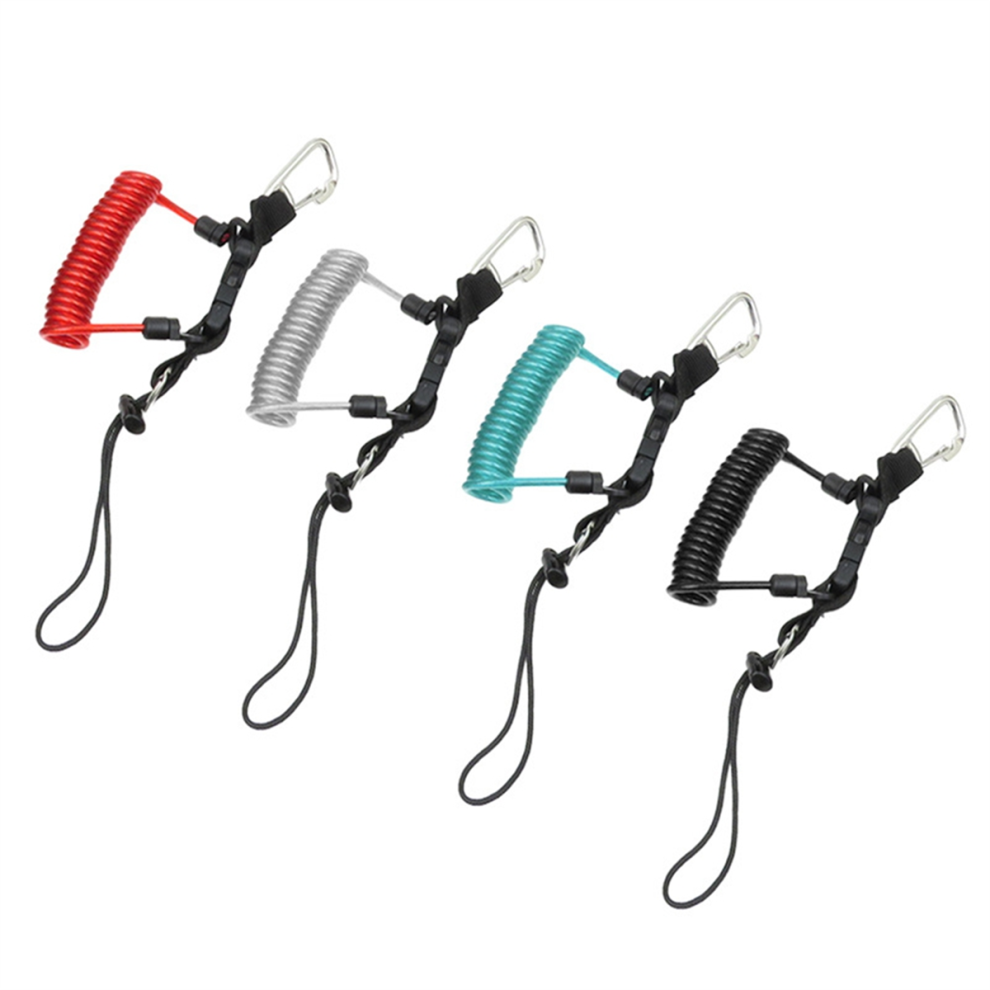 4Pcs Scuba Diving Snappy Coil Springs Camera Lanyard Spiral With Ring Dive For Underwater Housing Flashlight Torch 4851371704785