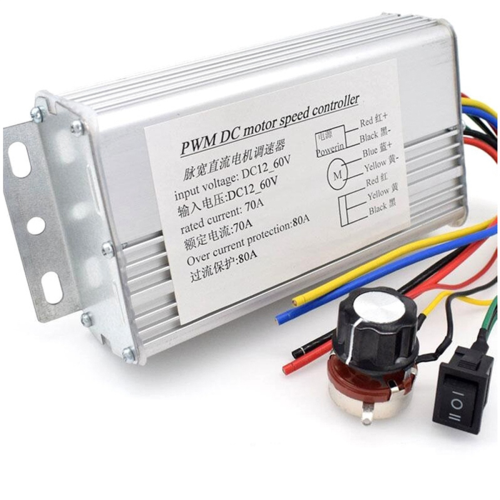 DC12V-60V 70A 4000W DC Motor PWM Speed Control Brush Controller Current Voltage Regulator for Electric Scooter Bicycle