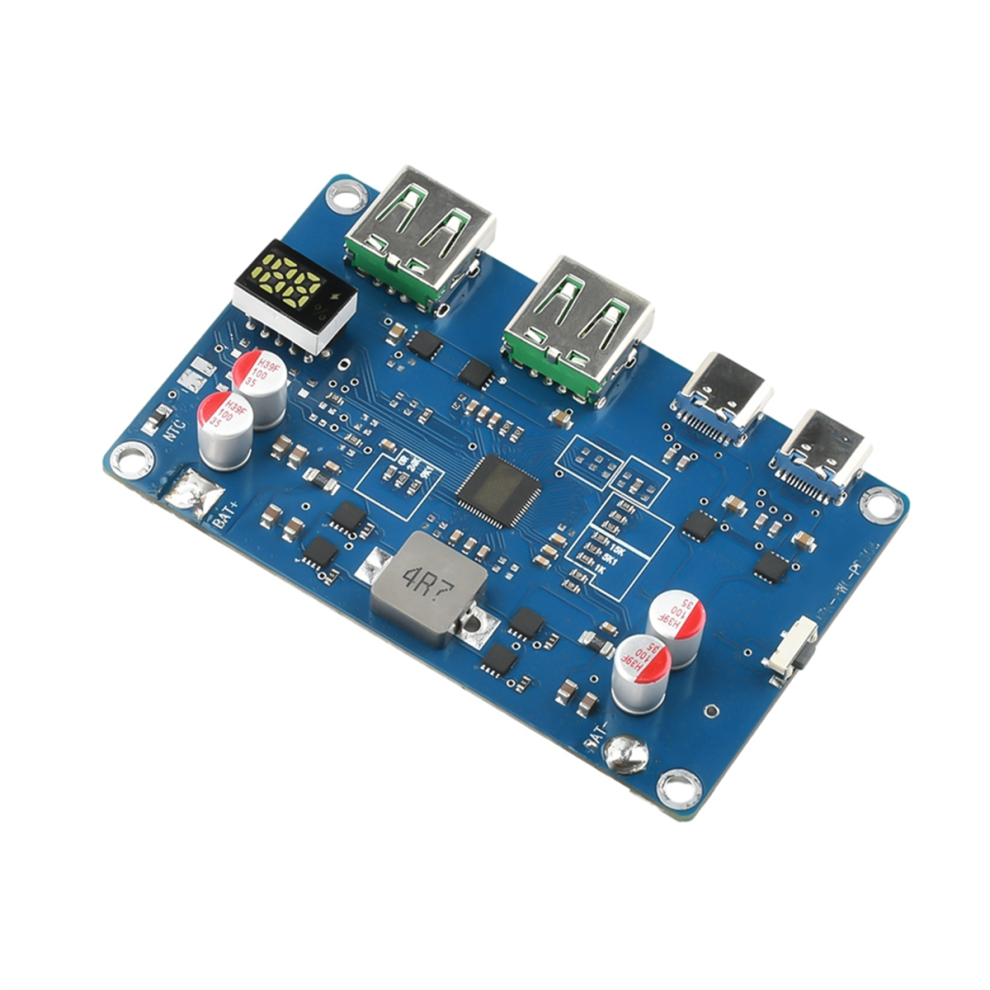 100W Pd Bidirectional Fast Charging Module Mobile Power Motherboard Digital Display For 2-6S Battery Charge Discharging 4851371703368