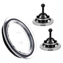 2Pcs Milk Frother Replacement Whisks and 1 Lid, for Aeroccino 3/4/Xl Lid 3