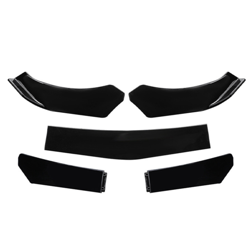 5Pcs Car Universal Front Lip Chin Bumper Splitter Spoiler Stepped Design Modified Parts 1