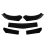 5Pcs Car Universal Front Lip Chin Bumper Splitter Spoiler Stepped Design Modified Parts 1