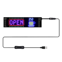 LED Pixel Panel USB 5V 16x96 Resolution Flexible Module RGB Scrolling Text Animation Display Bluetooth APP 7x17cm