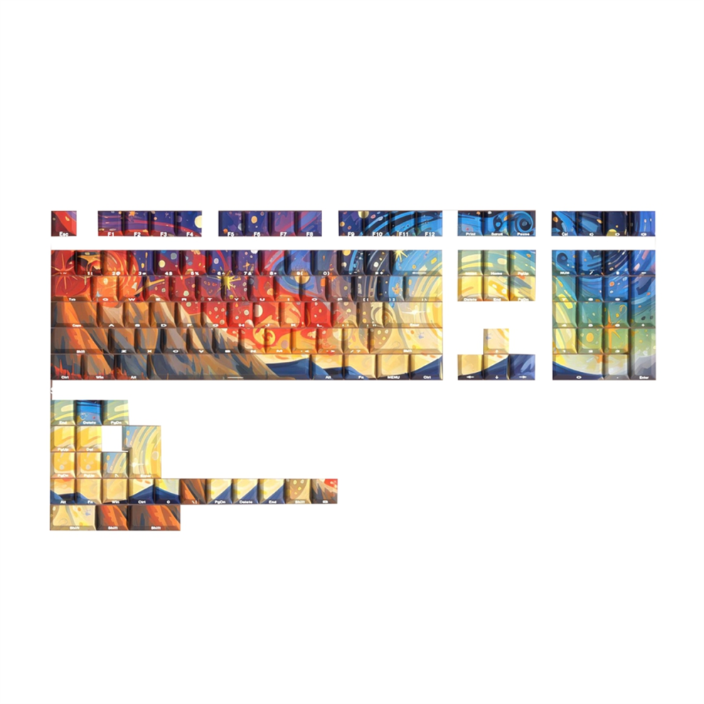 Starry Skys Cherry Keycaps Pbt Material Side Letter Dye-Sub Keys Caps For Mechanical Keyboard Iso Ansi Layout A 4851371710137