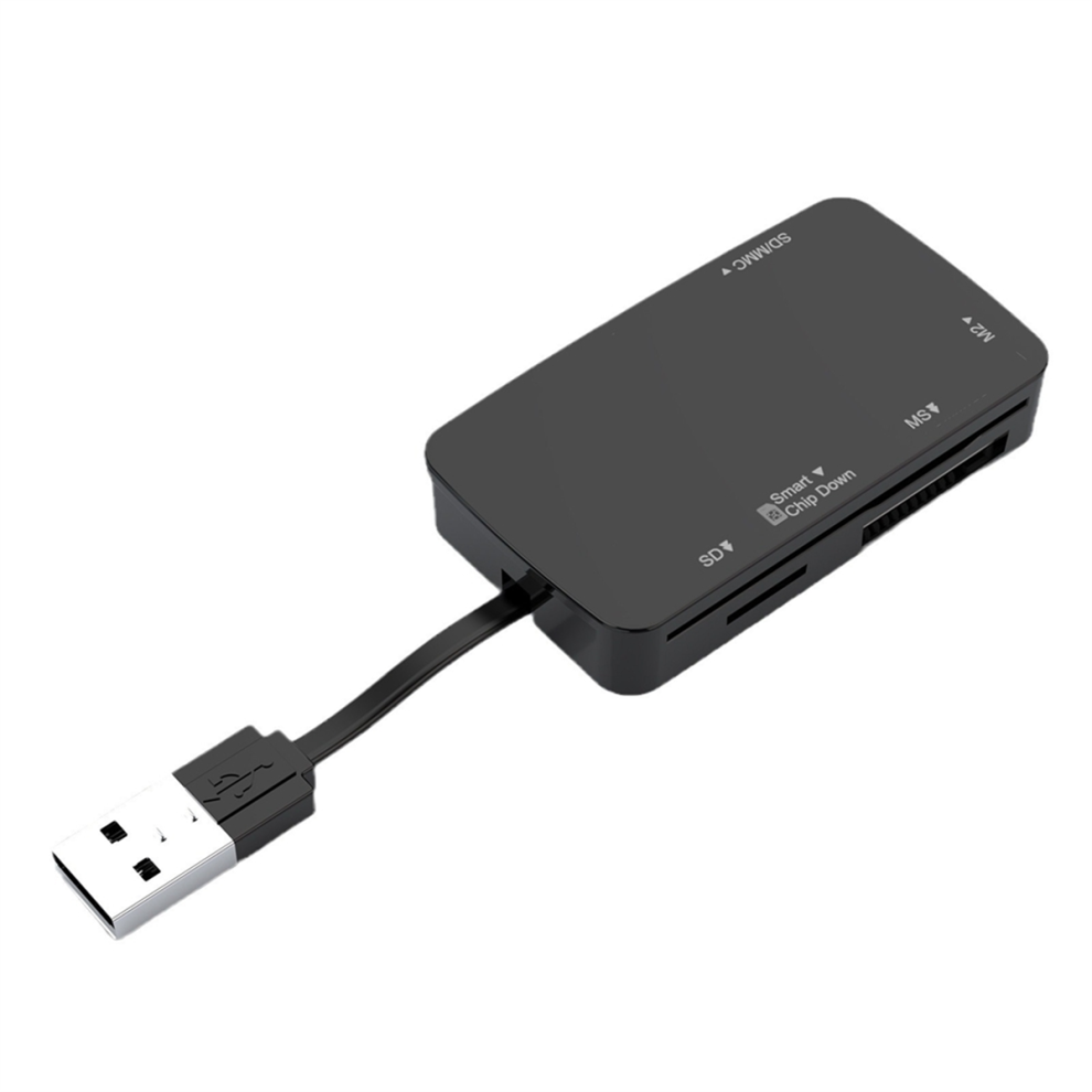 6 In 1 Usb 2.0 Card Reader 480Mbps Speed Memory Reader/Adapter/Hub Support Smart Tf Ms M2 Sd/Mmc 4851371710403