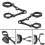 Motorcycle Universal Headlight Bracket Mount Clamp for 39mm-41mm Adjustable Black+Silver 10
