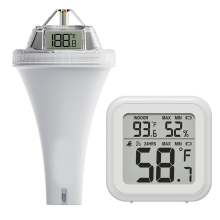 Floating Pool Thermometer Outdoor Temperature Sensor Indoor Humidity Monitor Accurate Water and Air Temp Readings