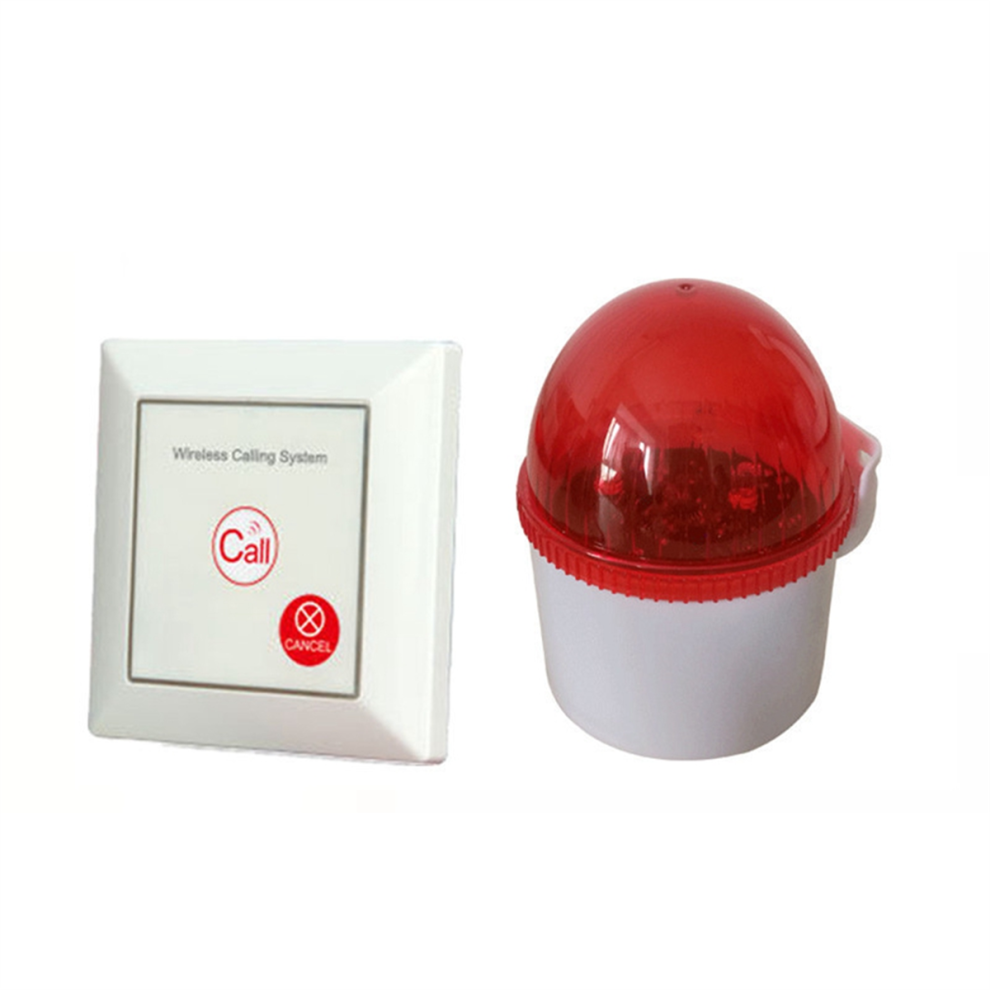 Saudism Caregiver Pager Alarm Sos Button Wireless Call Siren For Seniors Elderly Home Disabled Bathroom Hospital