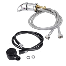 Water Faucet Set, Salon Shampoo Bowl and Sprayer Kit with Hose, Home Spa Hot Cold Mixer