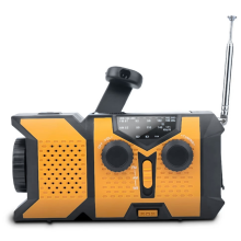 Solar Hand Crank Radio with LED Flashlight, AM/FM/NOAA Portable Weather 2000mAh Mobile Power Phone Charger