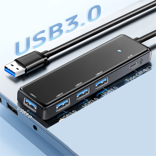 USB Hub C 3.0 5Ports Docking Station Type 5Gbps 100CM Adapter for Laptop 2