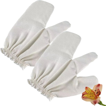Gloves Raw Silk Massage Ayurvedic Massage, for Dry Skin Brushing