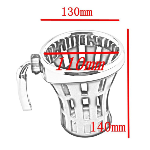 Motorcycle Accessories for Handlebars Universal Cup Holder Kettle and Beverage Black & Silver 2