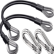 4 Pcs Gym Cable Extension,10 Inch Attachments for with Carabiner Fitness Home Machine Accessories