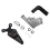 Motorcycle Steering Stabilizer Bracket Kit for CBR650R 650R 2019-2024 Damper Mounting Black 3