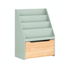 SoBuy Green Kids Bookcase with Storage Chest on Wheels