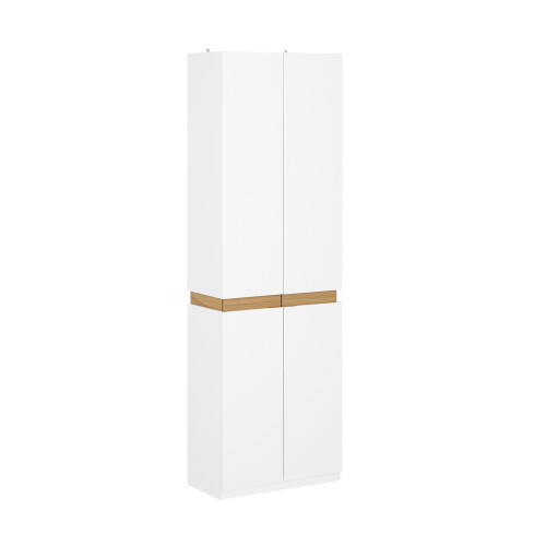 SoBuy Γωνιακό Ντουλάπι Εισόδου Λευκό 61x30x192cm