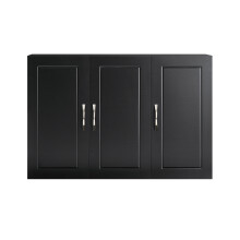Dulap baie SoBuy, suspendat, reglabil, negru, 9...