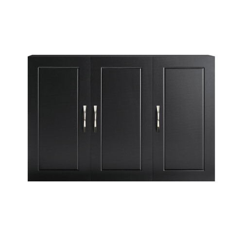 SoBuy Επίτοιχο Ντουλάπι Μπάνιου Μαύρο 90x30x60 cm