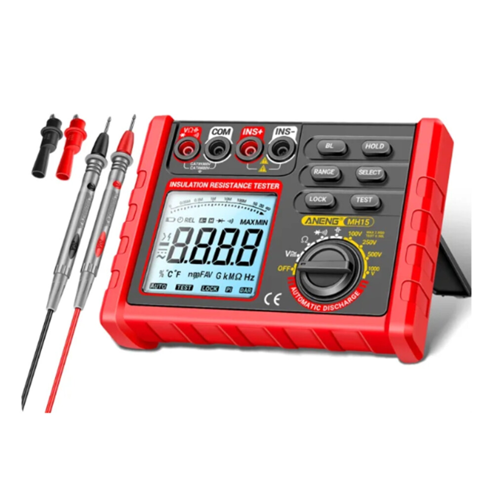 MH15 Digital Ohmmeter Insulation Resistance Meter 6000 Count Resistor Tester Capacitor Test Megohmmeter High Voltage Tools-image-OPC-PJCBJRT-NEW