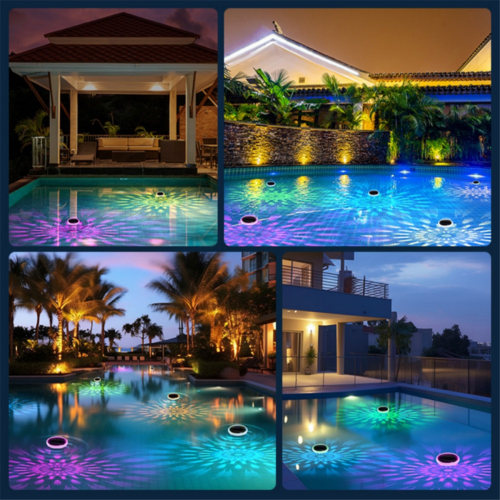 Solar Floating Pool Lights RGB Color Changing LED for Wedding Path Party Decoration 2