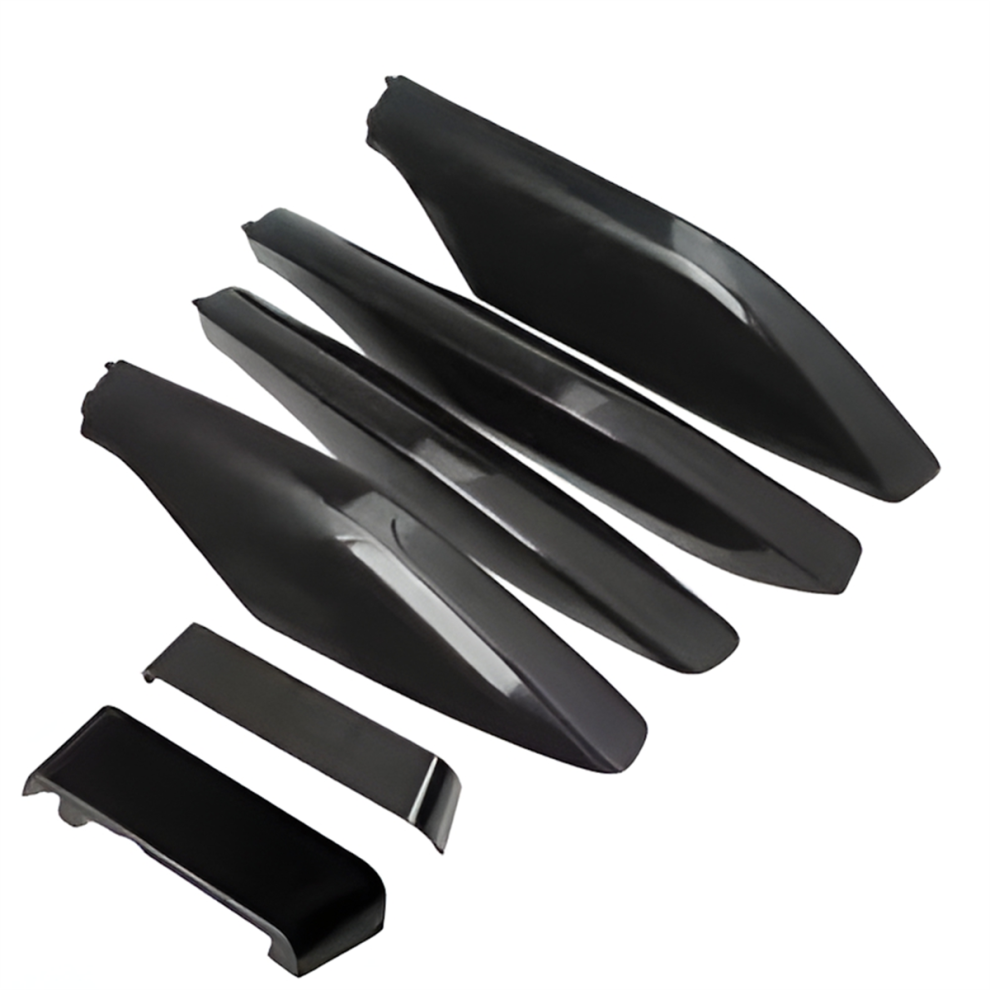 6Pcs/Set Roof Rack Bar Rail End Protection Cover Shell For Prado Fj120 Lc120 2003-2009 Black 4851371724387