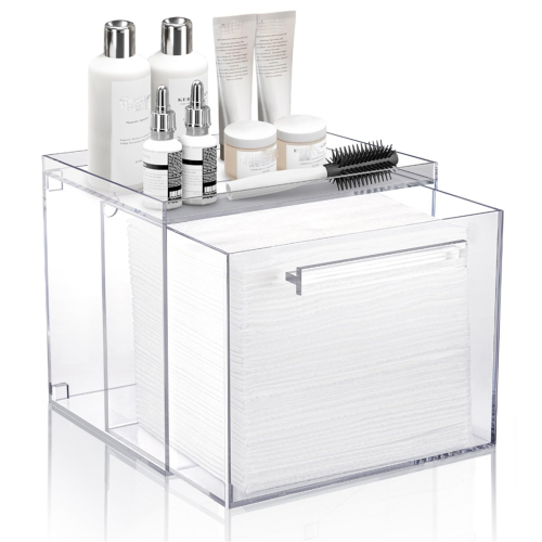 Disposable Towel Storage Box - Acrylic Container Compatible with Clean XL 1
