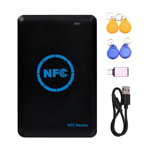 5-Band NFC Smart Chip Reader/Writer+2xCUID/UID Keychain 125K 13.56M Copier HID Duplicator Tag Clone ID IC Key