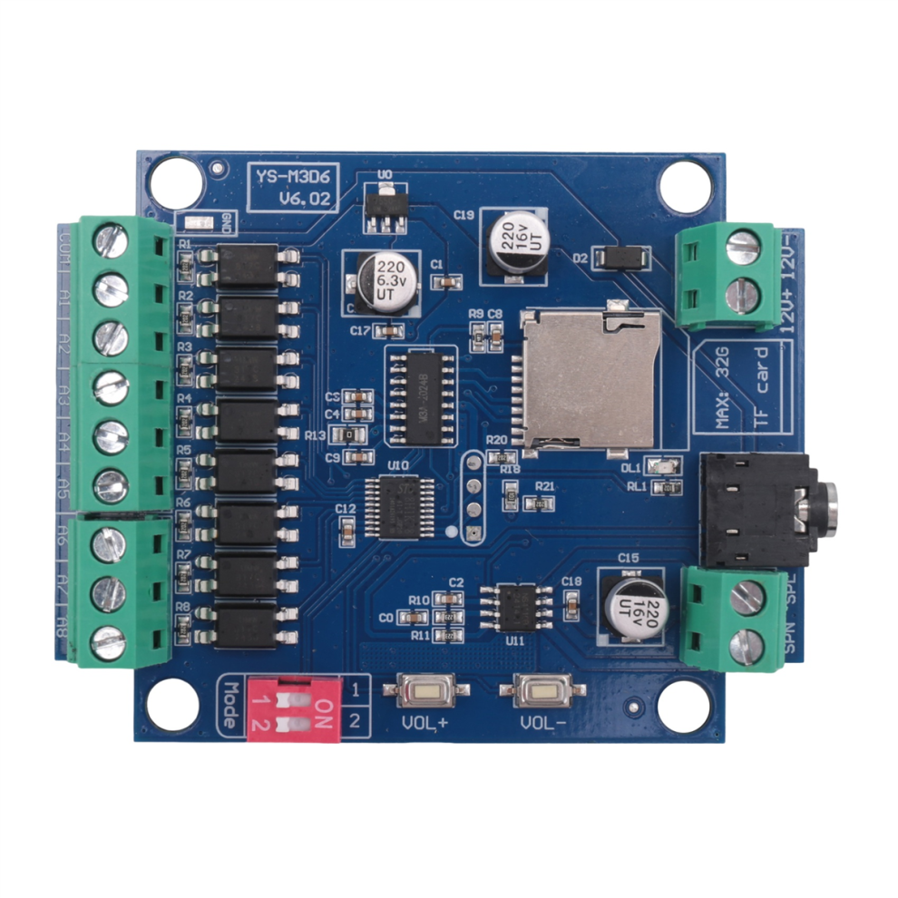 Dc 12V Mp3 Voice Player Module With Power Amplifier, Alarm Prompter, Broadcaster, Trigger Mode, Multi-Mode 4851371733006