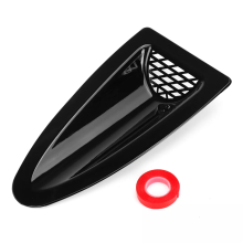 Universal Engine Hood Vent Louvers Air Scoop Bonnet Intake Cover Gloss Black Car Parts Front A