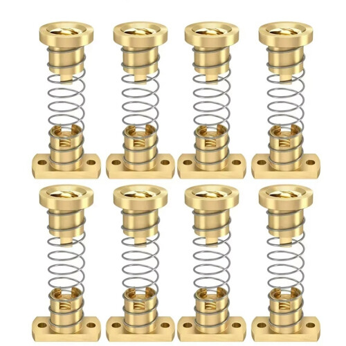 8pcs Z T8 Anti Backlash Spring Loaded Nut Elimination Brass Nuts for Upgrade 3 3s Pro V2 -10 3D Printer