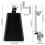 6 Inch Cowbell and Clamp, Adjustable Standard Mount Holder, Percussion Accessory, Drum Key 8
