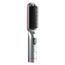 Wireless Wet & Dry Hair Straightening Comb Anti-Hot Temperature Controlled Care Styling Portable Comb,B