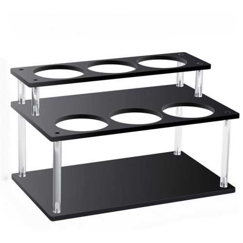 Acrylic Coffee Syrup Organizer, 2-Tier Rack 6Bottles Capacity, for Countertop, Bar, Kitchen 1