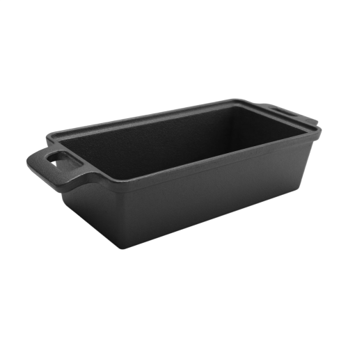 Cast Iron Bread Pan with Lid, Heavy Duty Loaf Pans for Baking Bread, Oven Baking, 2PCS (Black) 2