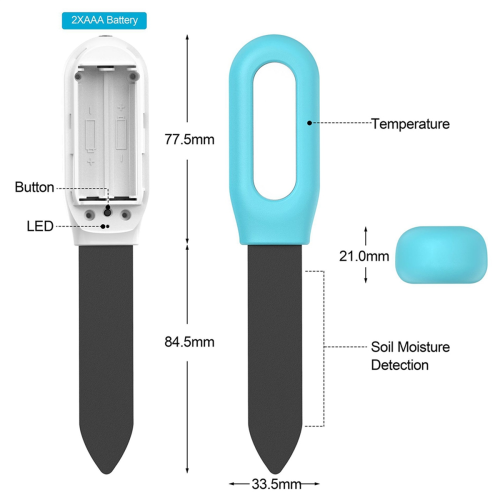 Tuya Smart ZigBee Soil Moisture Sensor Temperature Humidity Meter Hygrometer Garden Automation Irrigation Detector 2