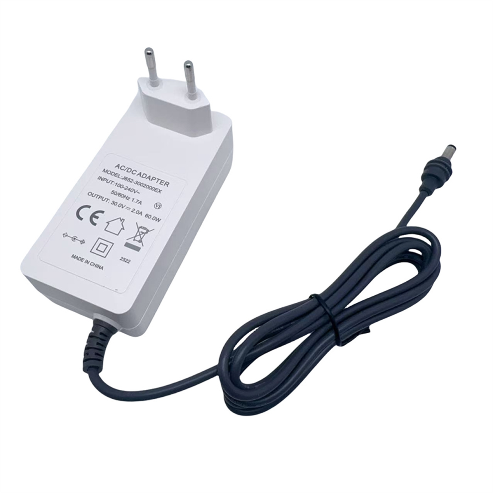 For Mini Power Cable 60W Ac To Dc Adapter 30V 2A Output 18Awg Wire Plug And Play With Port Waterproof Eu Plug 4852145434945