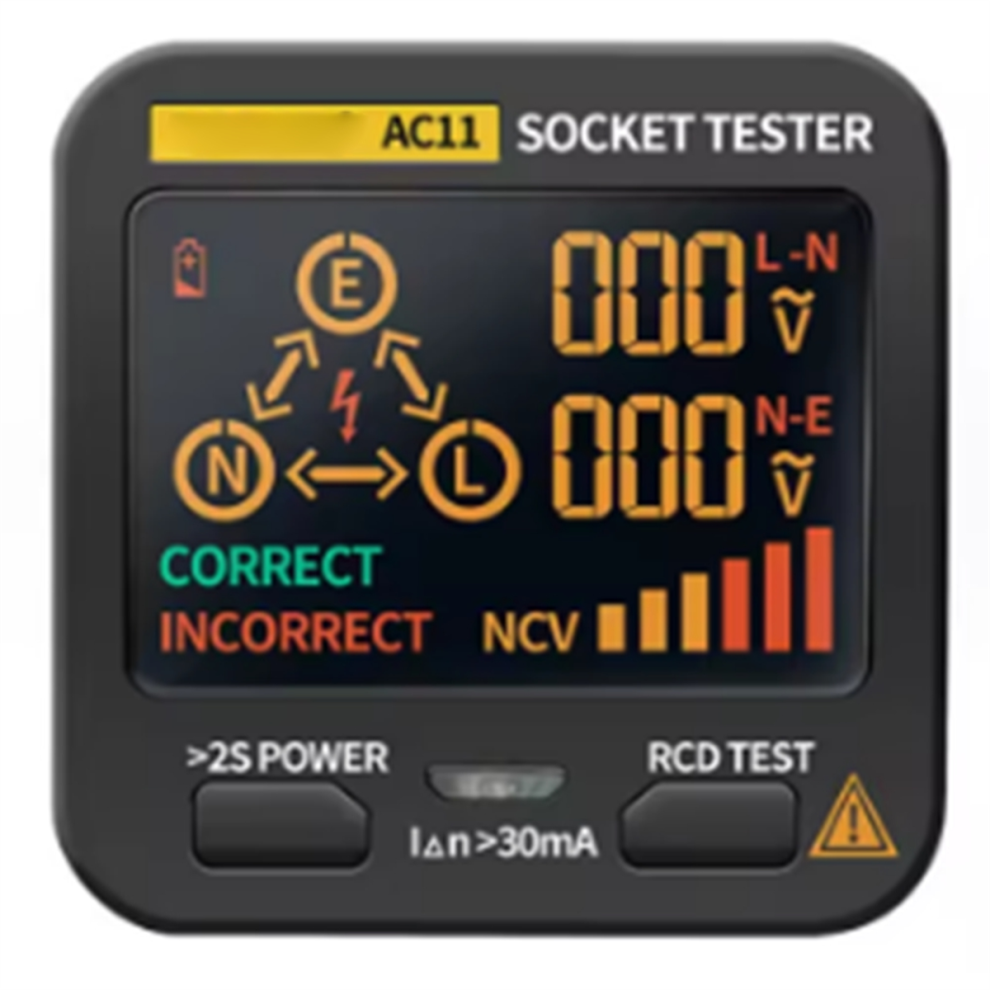 Ac11 Socket Detector Zero Line Plug Polarity Phase Tester Smart Digital Eu 4852145436123