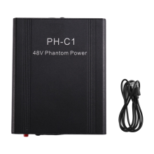 PH-C1 Microphone Preamp 48V Phantom Power Compact High Gain Booster Microphones Music Recording Equipment B