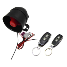 Universal Car Vehicle Security System Burglar Alarm Protection Anti-Theft 2 Remote with Siren Wiring Harness