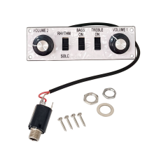 Wired Alloy Control Line Plate with Knobs Violin Bass Guitar Replacement Parts