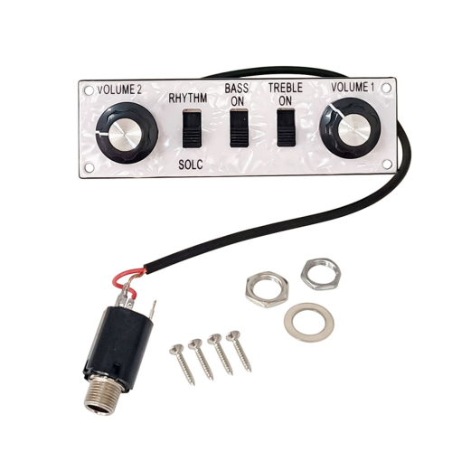 Wired Alloy Control Line Plate with Knobs Violin Bass Guitar Replacement Parts